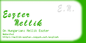 eszter mellik business card